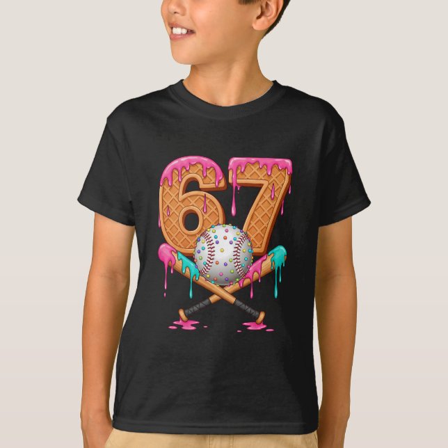Camiseta 67 Ice Cream Drip Sell Number 67 Player 67th Birth (Frente)