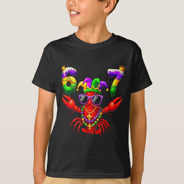 Camiseta 67 Mardi Gras Crawfish Beads Six Seven Carnival Bo (Frente)