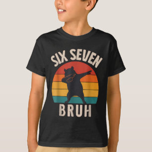 Camiseta 67 Meme 6 7 Dabbing Capyra Seis Sete Bruh Engraçad