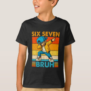 Camiseta 67 Meme 6 7 Garotos Dabbing Seis Sete Bruh Criança