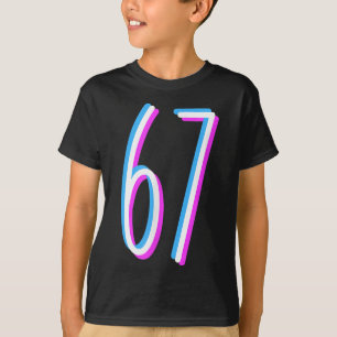 Camiseta 67 Meme 6 7 Roupa de Número Seis Sete