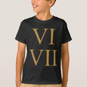 Camiseta 67 Meme 6 7 Seis Sete Número Latino Algarismos Rom