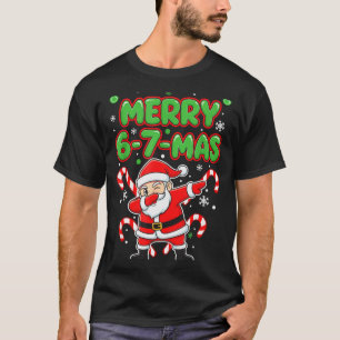 Camiseta 67 Meme Alpha Gen Gíria Alegre 6-7-mas Papai Noel