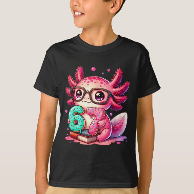 Camiseta 67 Meme Axolotl Funny Six Seven Axolotl Lover For  (Frente)