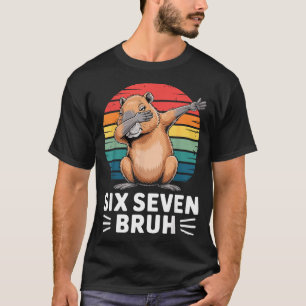Camiseta 67 Meme Capivara Engraçado Six Seven Bruh Humor Pa