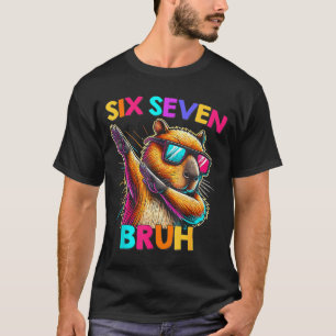 Camiseta 67 Meme Capivara Seis Sete Bruh Capivara Crianças