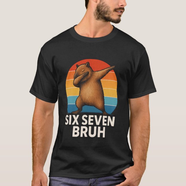 Camiseta 67 Meme Capybara Funny Six Seven Bruh Capybara for (Frente)