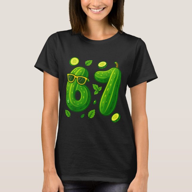 Camiseta 67 Meme Ckle Engraçado Six Seven Cuber 6 7 Geração (Frente)