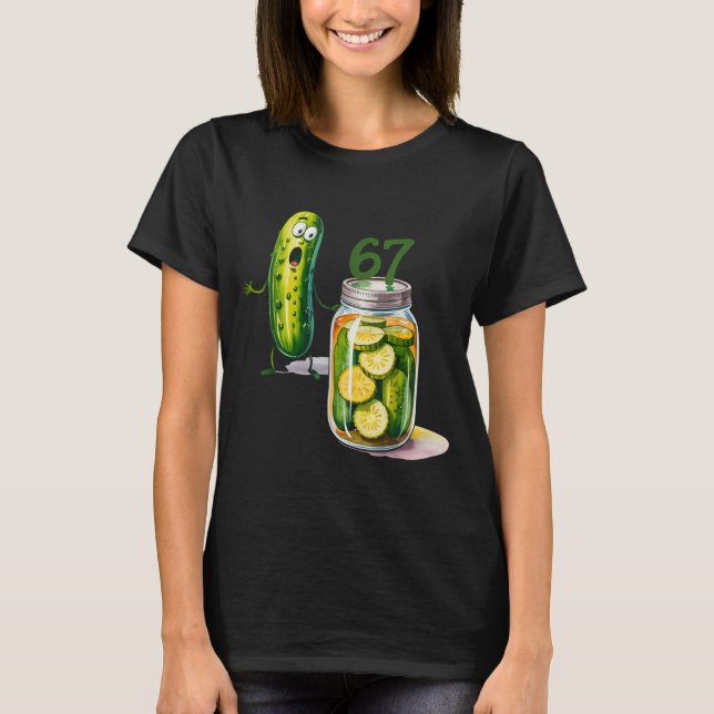 Camiseta 67 Meme Ckle Surprise A Jar Of Sliced Ckles Cuber  (Frente)