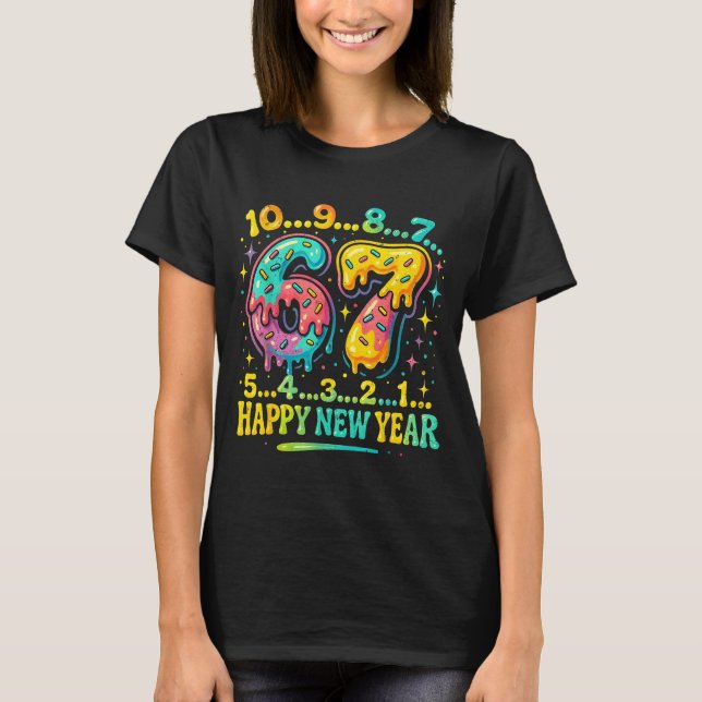 Camiseta 67 Meme Countdown Happy New Year Funny Drip Number (Frente)