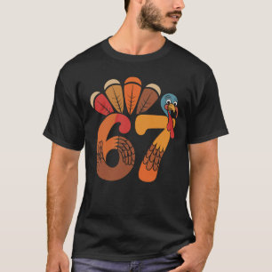 Camiseta 67 Meme de Ação de Graças Funny Peru Six Seven 6 7