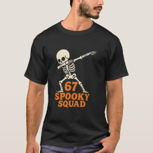 Camiseta 67 Meme de Halloween 6 7 Números Seis Sete Criança
