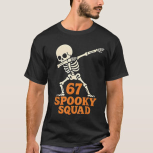 Camiseta 67 Meme de Halloween 6 7 Números Seis Sete Criança