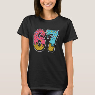 Camiseta 67 Meme de Sorvete Drip Engraçado Six Seven Geraçã