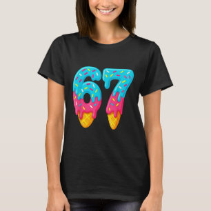 Camiseta 67 Meme de Sorvete Drip Engraçado Six Seven Geraçã