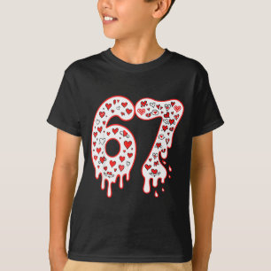 Camiseta 67 Meme de Sorvete Drip Six Seven Geração Alpha Va