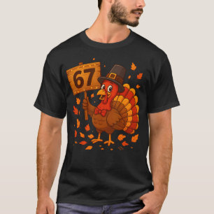 Camiseta 67 Meme Dia de Ação de Graças Peru Engraçado Six S
