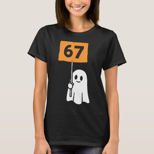 Camiseta 67 Meme Divertido Seis Sete Halloween  (Frente)