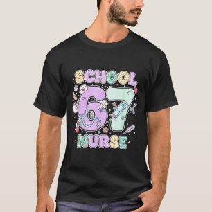 Camiseta 67 Meme Enfermeira Escolar Divertida Seis Sete Mem