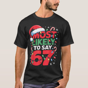 Camiseta 67 Meme engraçado design de meme de Natal Mais pro