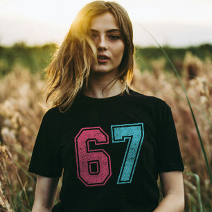 Camiseta 67 Meme Funny Seis Sete General Alpha