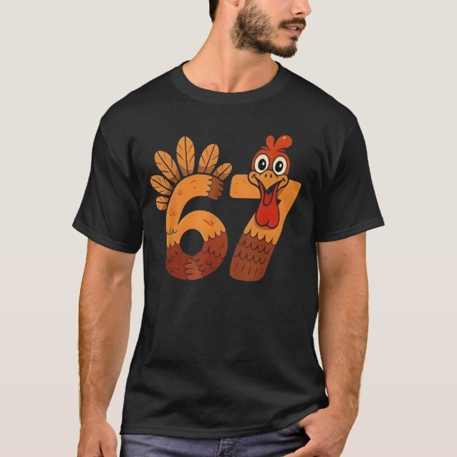 Camiseta 67 Meme Humor 6-7 Funny Six Seven Thanksgiving Tur (Frente)