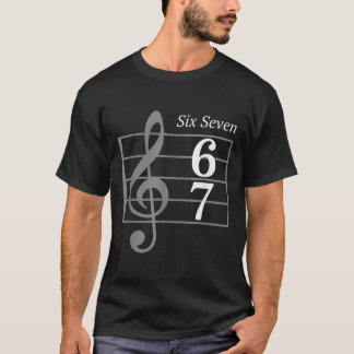 Camiseta 67 Meme Música Gíria Músico Seis Sete Música Diver