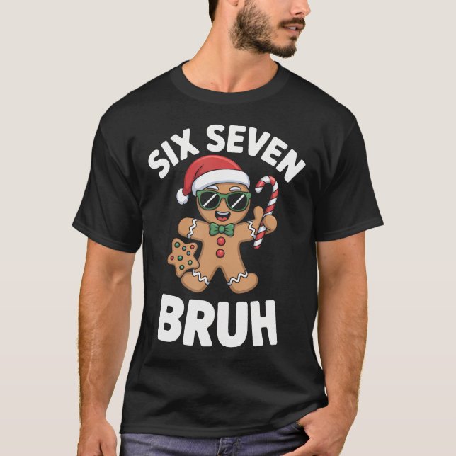 Camiseta 67 Meme Natal Biscoito de Natal Engraçado Seis Set (Frente)