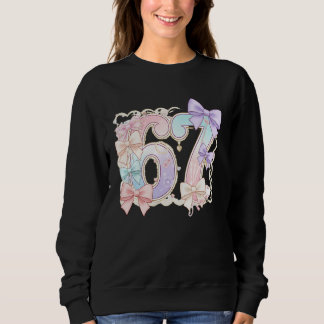 Camiseta 67 Meme Pastel Coquettes Bow Funny Kawaii 6 7 Numb