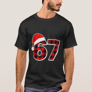 Camiseta 67 Meme Piadas Natal Vermelho Xadrez Natal Pijamas