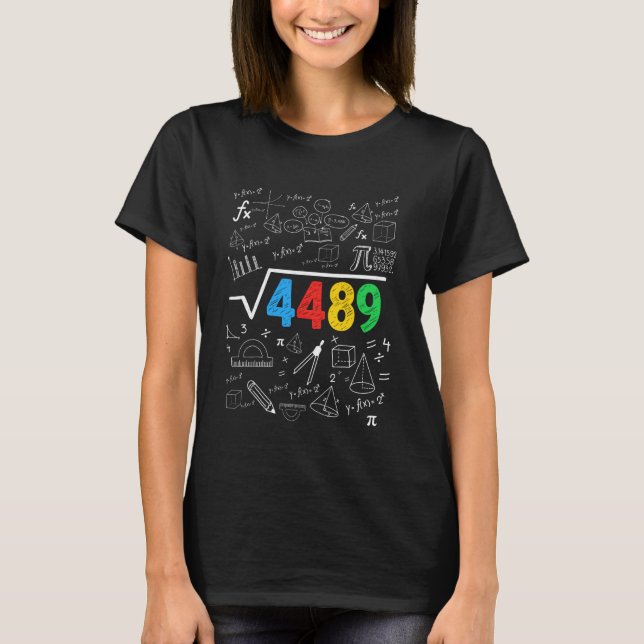 Camiseta 67 Meme Raiz Quadrada 4489 Gíria Seis Sete Profess (Frente)