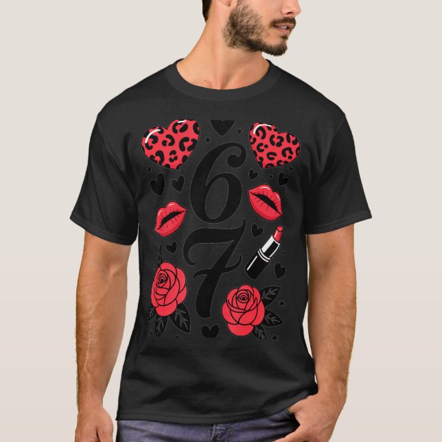 Camiseta 67 Meme Seis Sete 67 Meme Seis Sete 6 7 Dia dos Na (Frente)