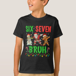 Camiseta 67 Meme Seis Sete Bruh Dabbing Papai Noel 6 7 Nata