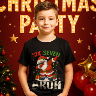 Camiseta 67 Meme Seis Sete Bruh Natal Divertido 6 7