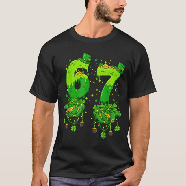 Camiseta 67 Meme Shamrocks Six Seven Shamrocks 6-7 St Patri (Frente)