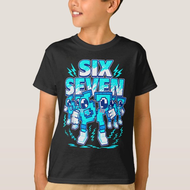 Camiseta 67 Meme Six Seven 6 7 Italian Brainrot Birthday Ki (Frente)