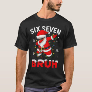Camiseta 67 Meme Six Seven Bruh Dabbing Papai Noel Engraçad