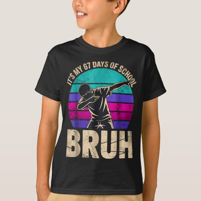 Camiseta 67 Meme Six Seven Dabbing Boy It's My 67 Days Of S (Frente)