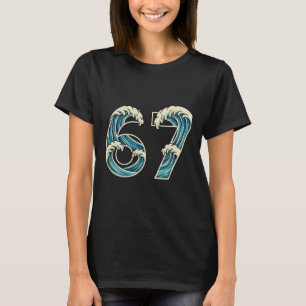 Camiseta 67 Meme Six Seven Geração Alfa Gíria Onda Surfe Ág