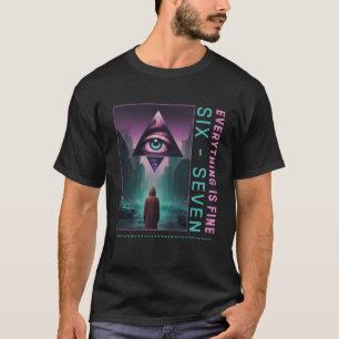Camiseta 67 Meme Tee Six Seven Gíria Urbana Distópica