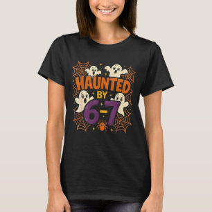 Camiseta 67 Meme Tendência de Halloween Divertido Six Seven