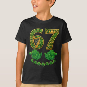 Camiseta 67 Meme Trevos Seis Sete Trevos 6-7 St Patri