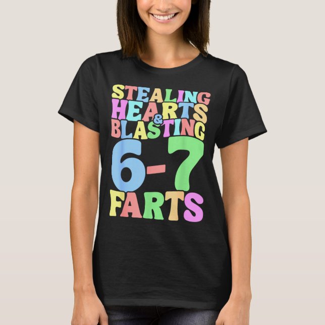 Camiseta 67 Meme Valentine's Day Six Seven 6-7 Funny Steali (Frente)