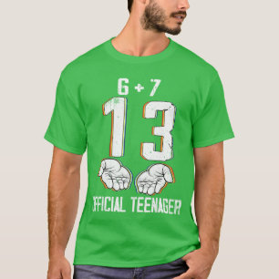 Camiseta 67 Meninos Meninas Adolescentes de 13 Anos de Idad
