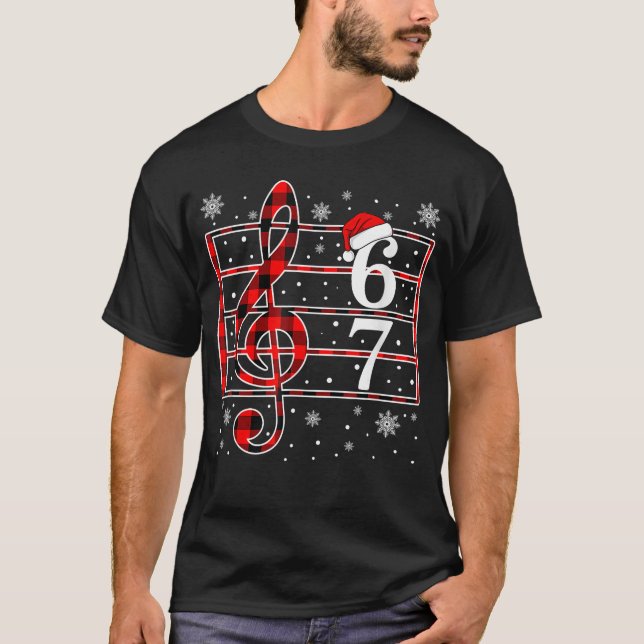 Camiseta 67 Music Meme Slang Musician Santa Musiceacher Chr (Frente)