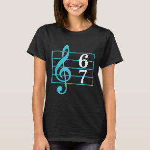 Camiseta 67 Música Meme Gíria Seis Sete Professor de Música