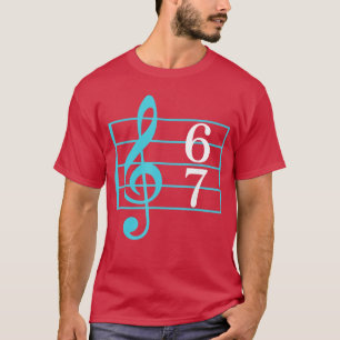 Camiseta 67 Música Meme Gíria Seis Sete Professor De Música