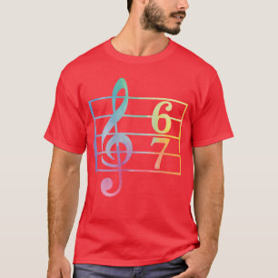 Camiseta 67 Música Meme Gíria Si Sete Musiceacher Música En
