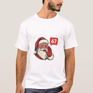 Camiseta 67 Natal Alegre Seis Sete Rotação Cerebral Papai N