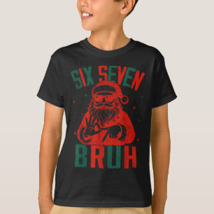 Camiseta 67 Natal Divertido Seis Sete Bruh Meme Brainrot Sa